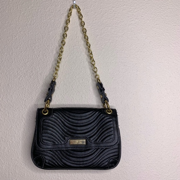 Versace Handbags - versace black small tote